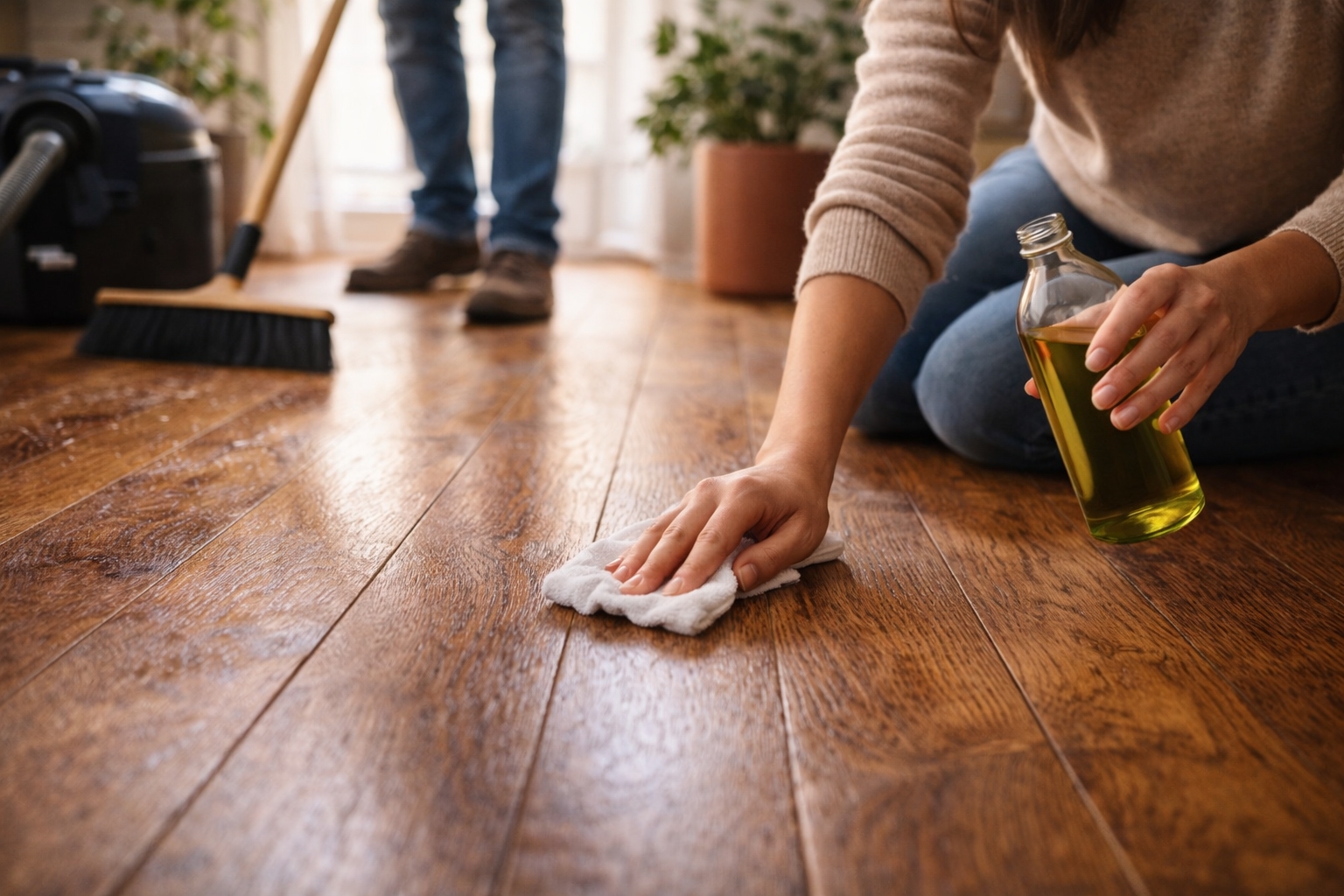 konserwacja podłogi olejowanej, podłoga olejowana, pielęgnacja drewna