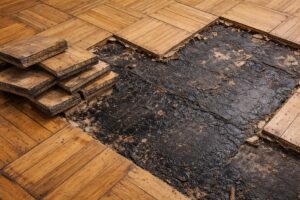 parkiet PRL, subit, smoła, lepik